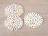 Creamy White Cowrie Shells Round Coaster Placemat - Set of 4